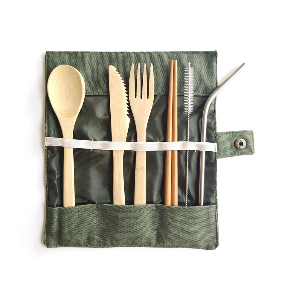 Bamboo Eco-friendly Cutlery Set (6pcs )
